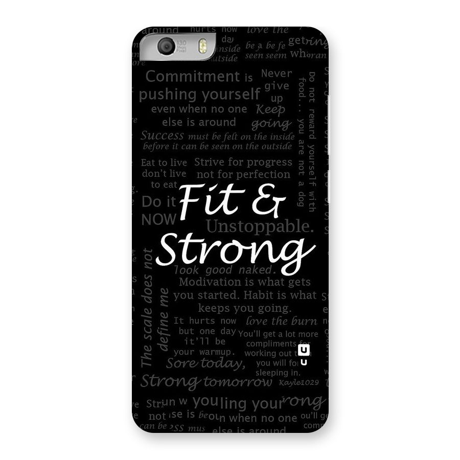 Fit And Strong Back Case for Micromax Canvas Knight 2