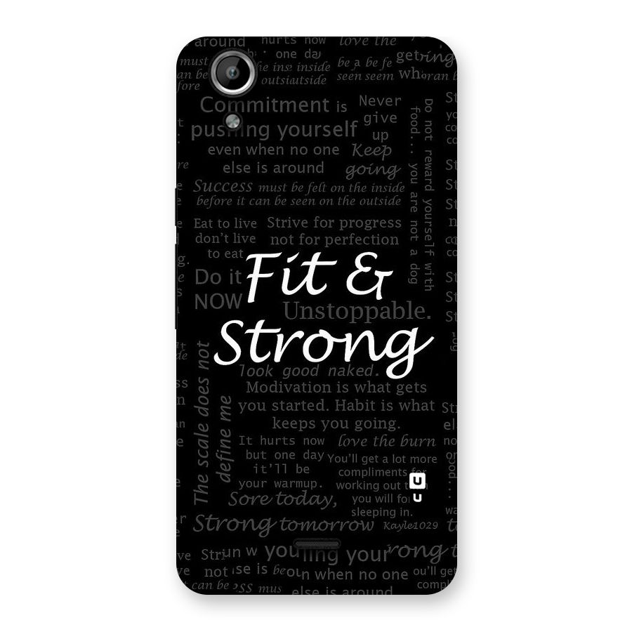 Fit And Strong Back Case for Micromax Canvas Selfie Lens Q345