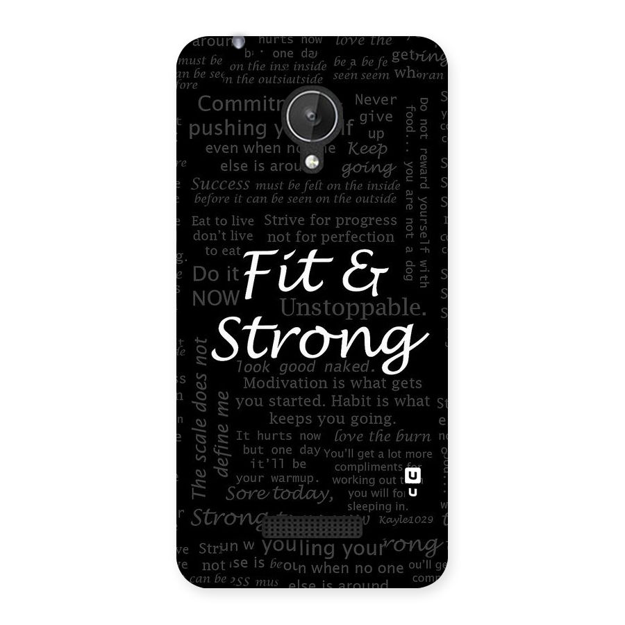 Fit And Strong Back Case for Micromax Canvas Spark Q380
