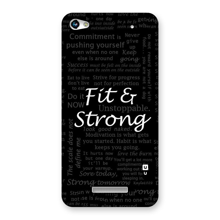Fit And Strong Back Case for Micromax Hue 2