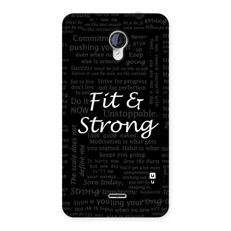 Fit And Strong Back Case for Micromax Unite 2 A106
