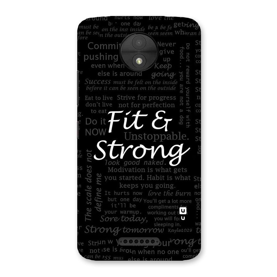 Fit And Strong Back Case for Moto C