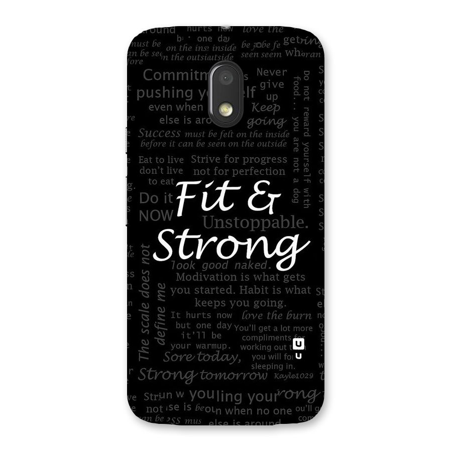 Fit And Strong Back Case for Moto E3 Power