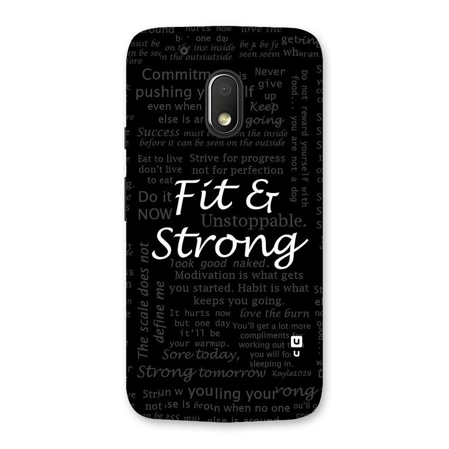 Fit And Strong Back Case for Moto G4 Play