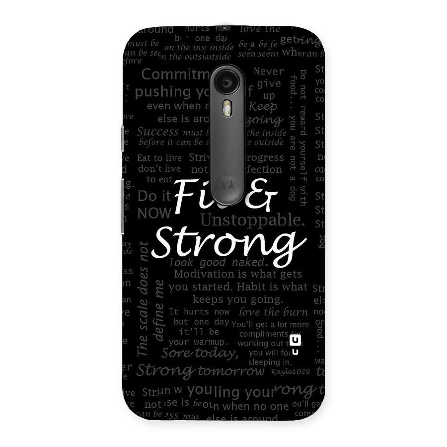 Fit And Strong Back Case for Moto G Turbo