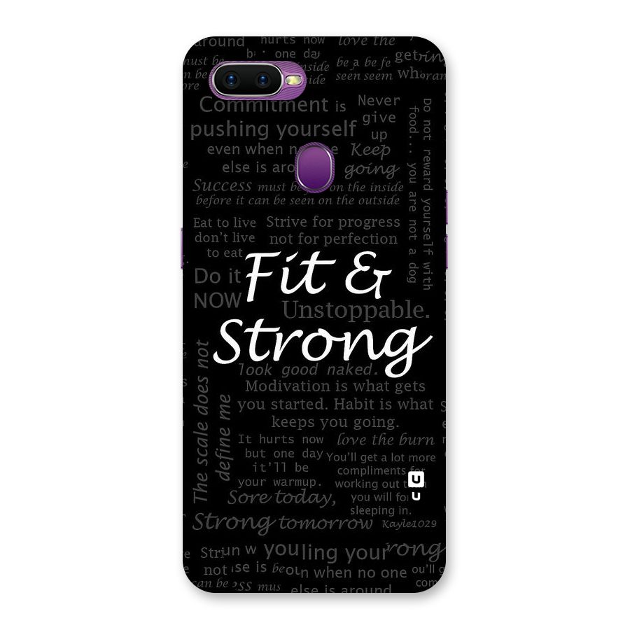 Fit And Strong Back Case for Oppo F9