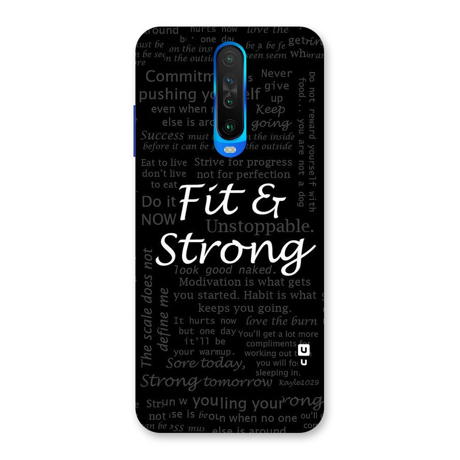 Fit And Strong Back Case for Poco X2