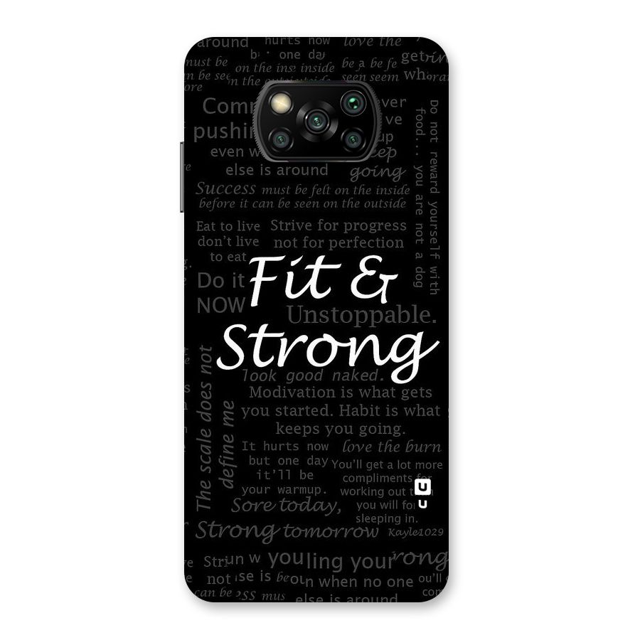 Fit And Strong Back Case for Poco X3