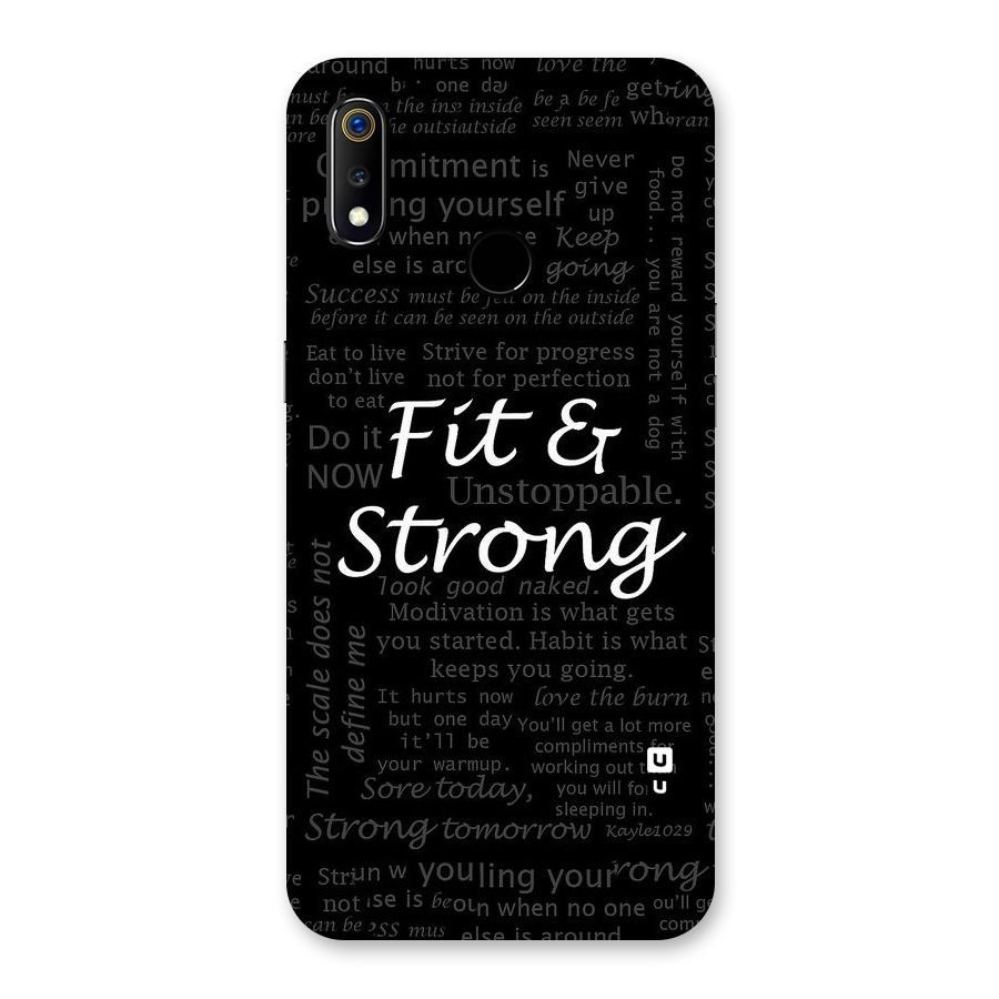 Fit And Strong Back Case for Realme 3