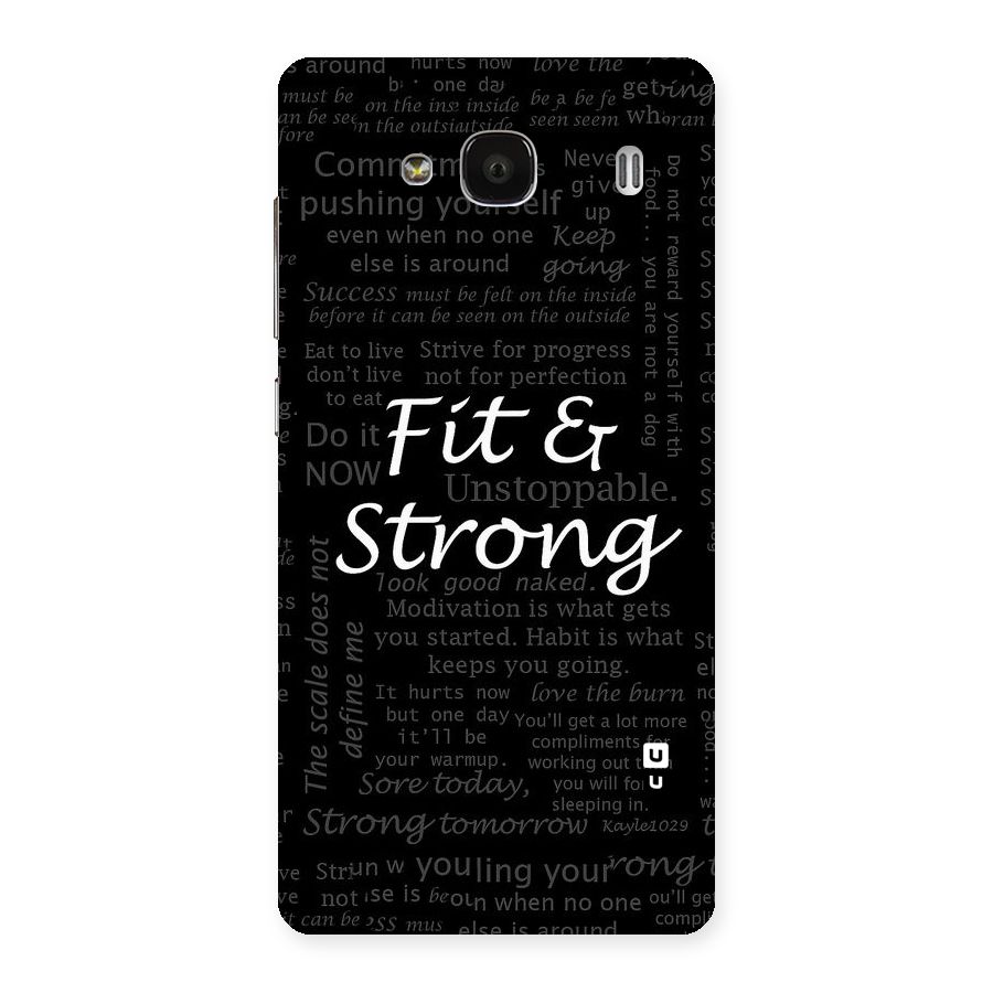 Fit And Strong Back Case for Redmi 2s