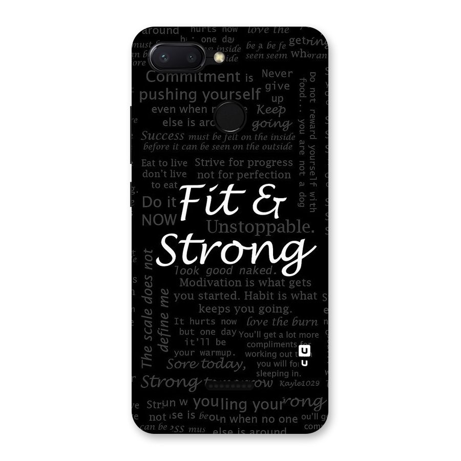 Fit And Strong Back Case for Redmi 6