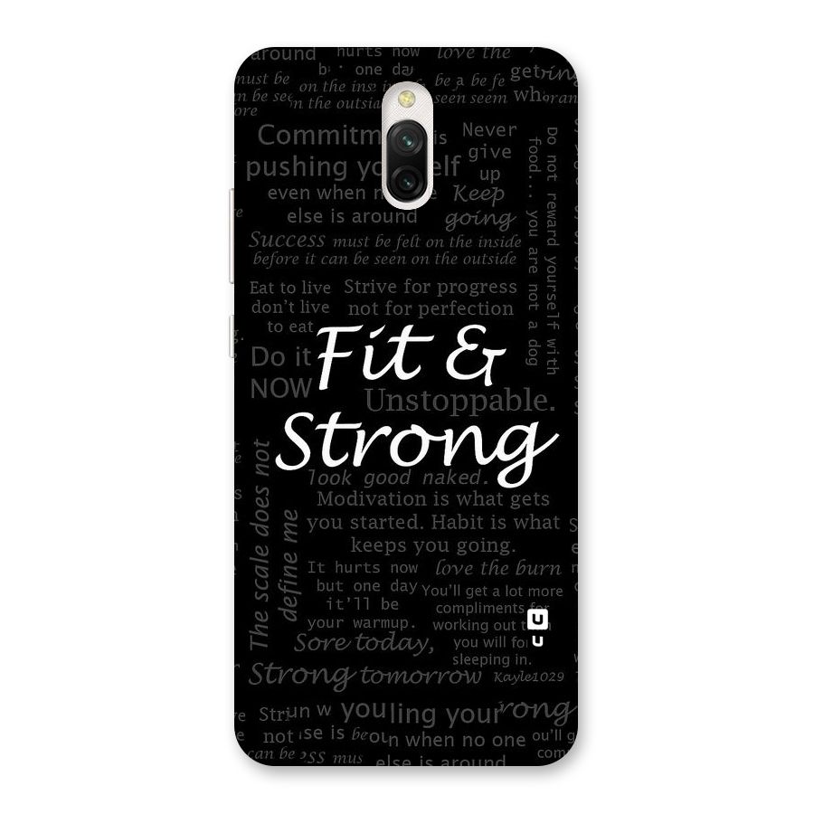 Fit And Strong Back Case for Redmi 8A Dual