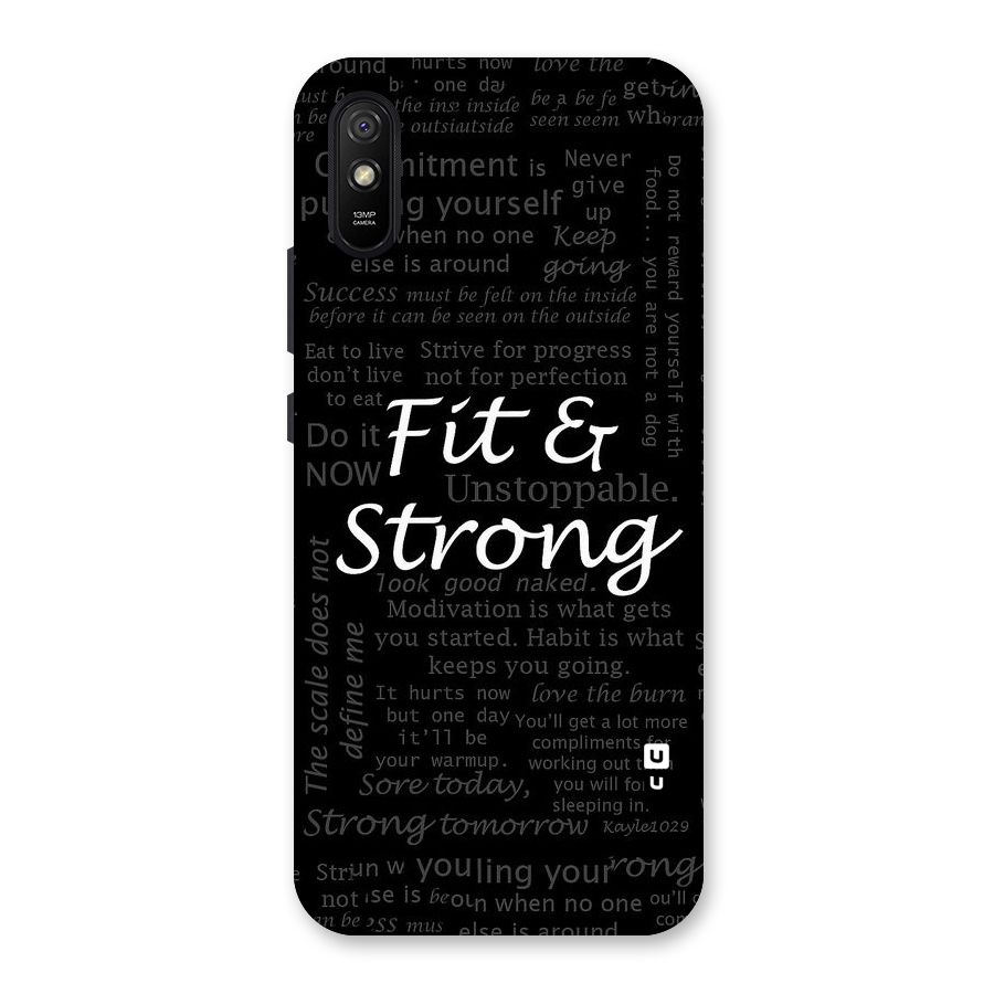 Fit And Strong Back Case for Redmi 9i