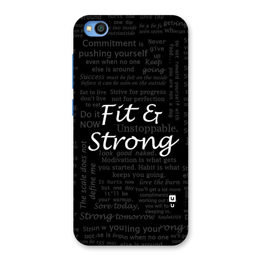 Fit And Strong Back Case for Redmi Go