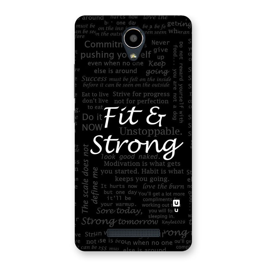 Fit And Strong Back Case for Redmi Note 2