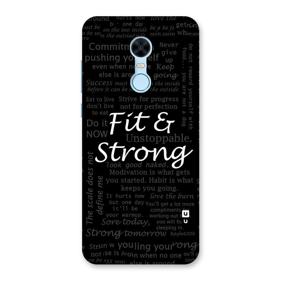 Fit And Strong Back Case for Redmi Note 5