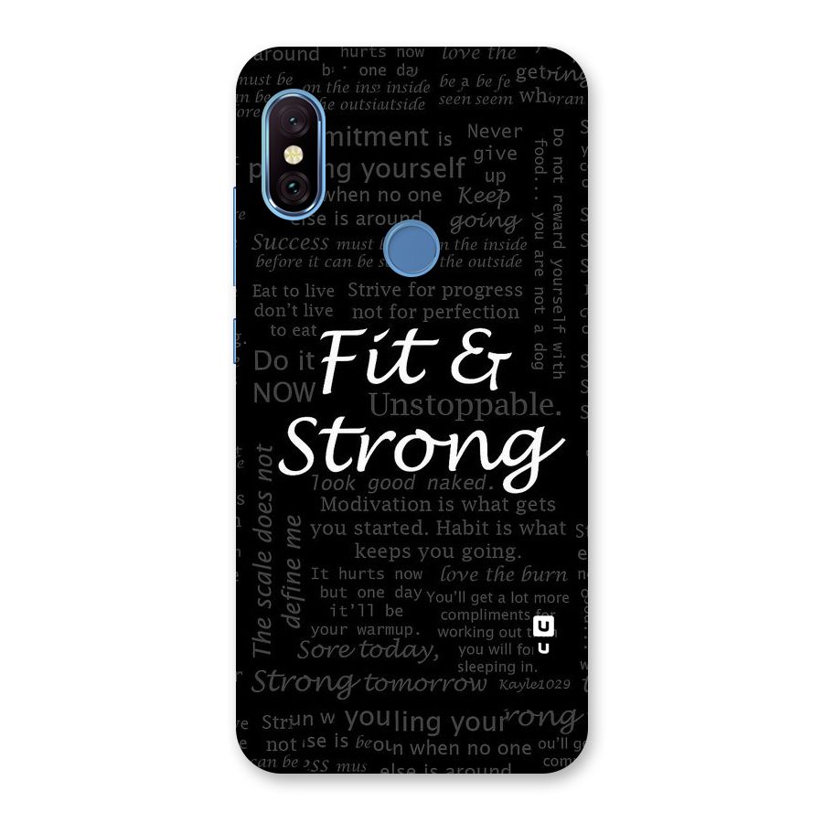 Fit And Strong Back Case for Redmi Note 6 Pro