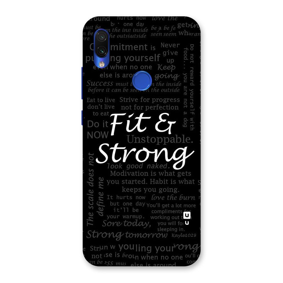 Fit And Strong Back Case for Redmi Note 7S