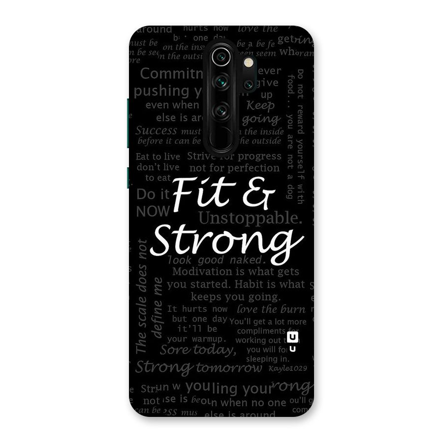 Fit And Strong Back Case for Redmi Note 8 Pro