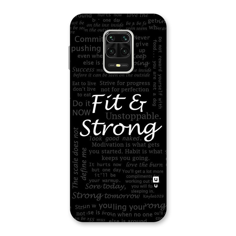 Fit And Strong Back Case for Redmi Note 9 Pro