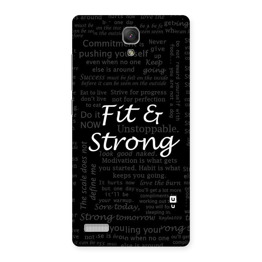 Fit And Strong Back Case for Redmi Note Prime