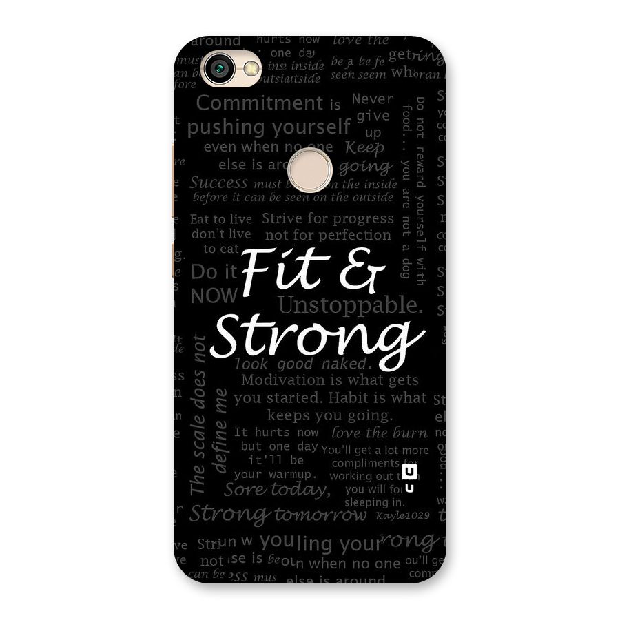 Fit And Strong Back Case for Redmi Y1 2017