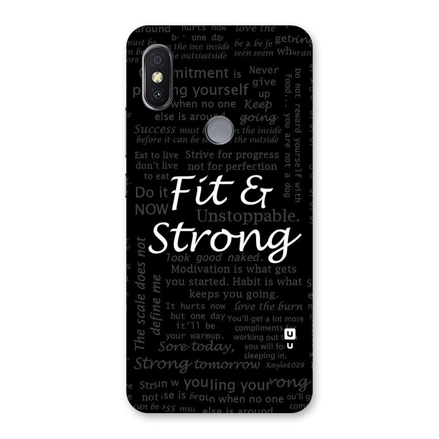 Fit And Strong Back Case for Redmi Y2