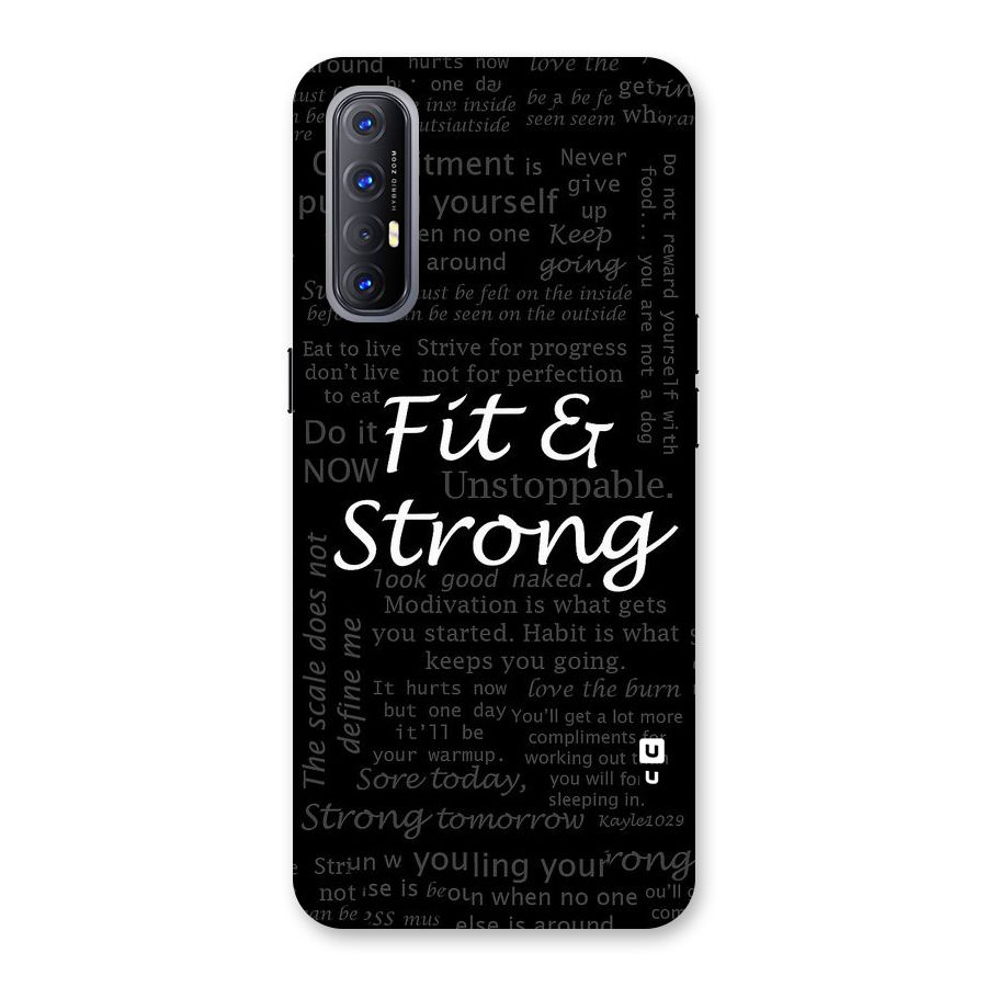 Fit And Strong Back Case for Reno3 Pro