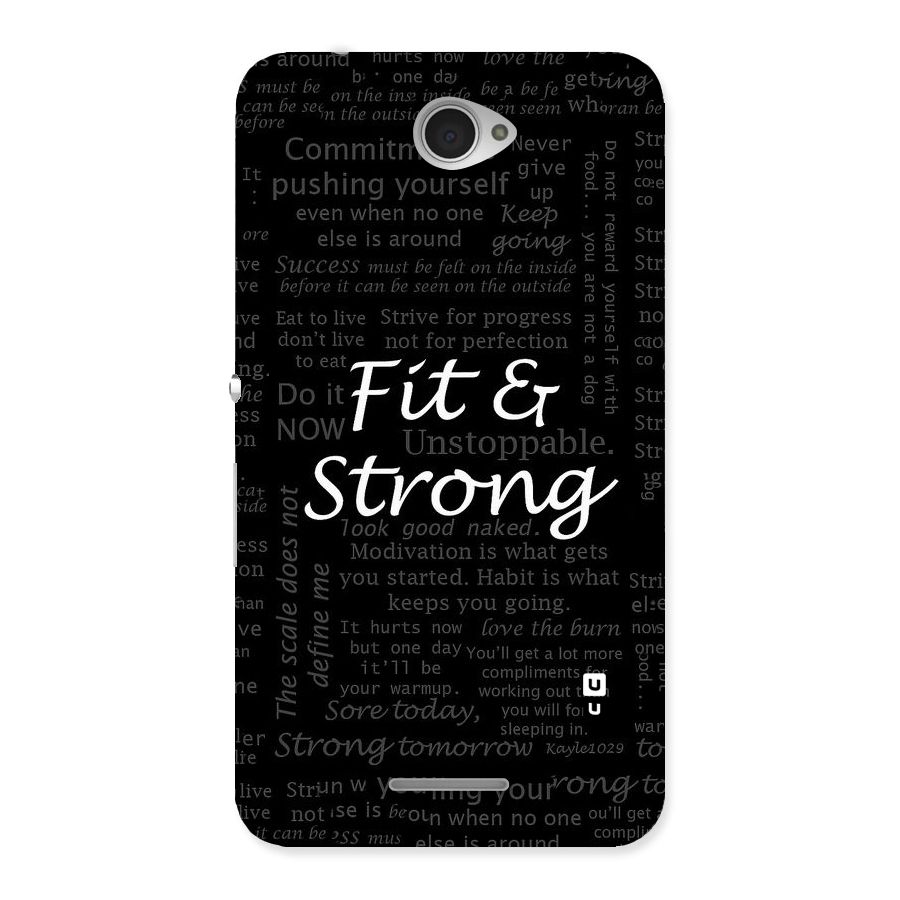 Fit And Strong Back Case for Sony Xperia E4