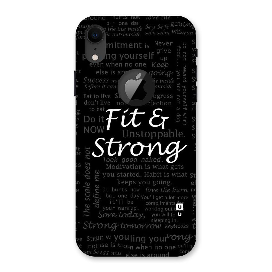 Fit And Strong Back Case for iPhone XR Logo Cut