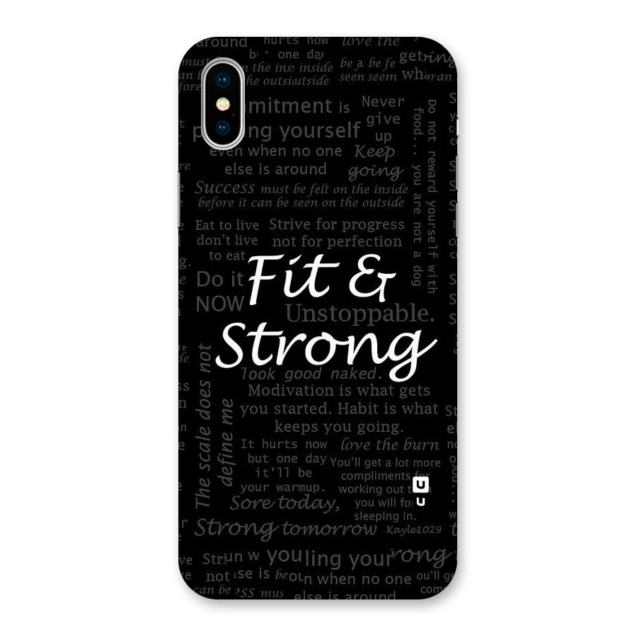 Fit And Strong Back Case for iPhone XS