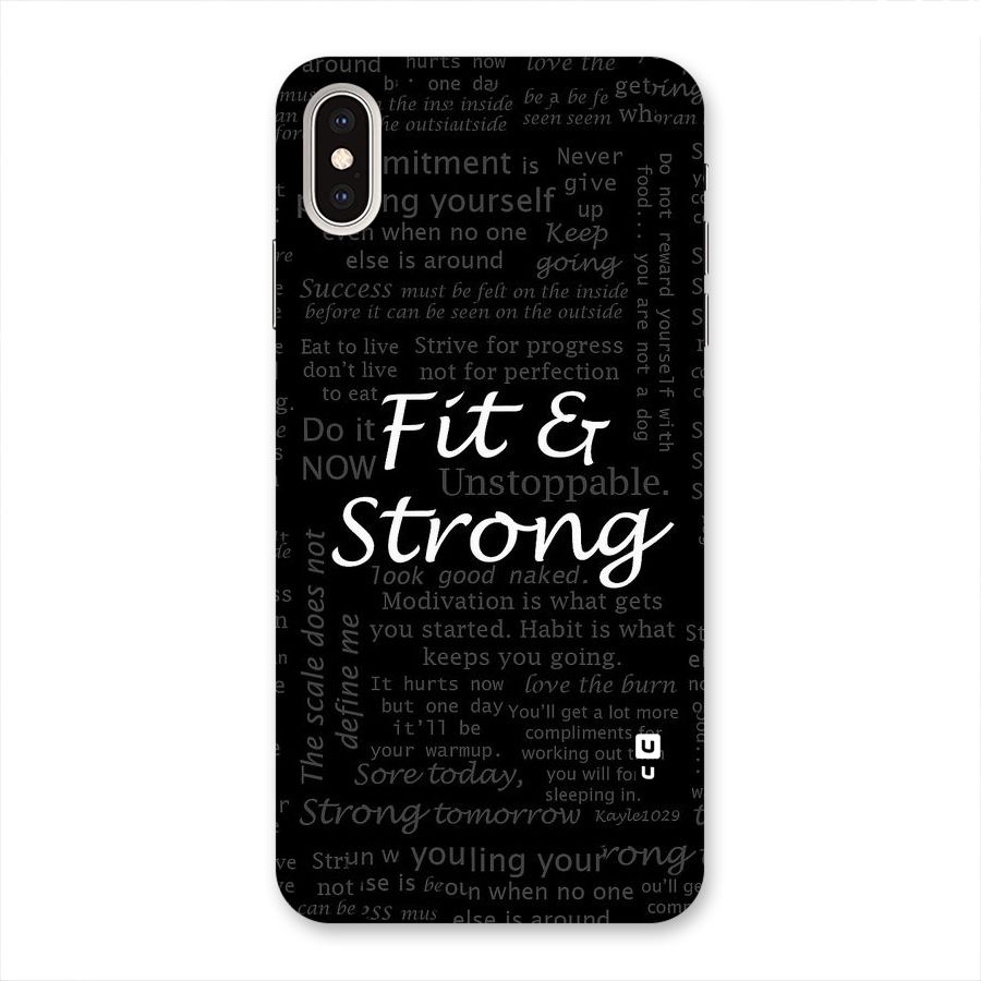 Fit And Strong Back Case for iPhone XS Max