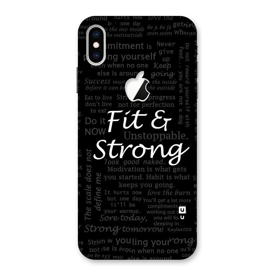 Fit And Strong Back Case for iPhone XS Max Apple Cut