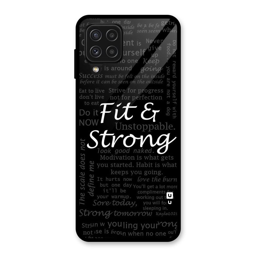 Fit And Strong Glass Back Case for Galaxy A22 4G