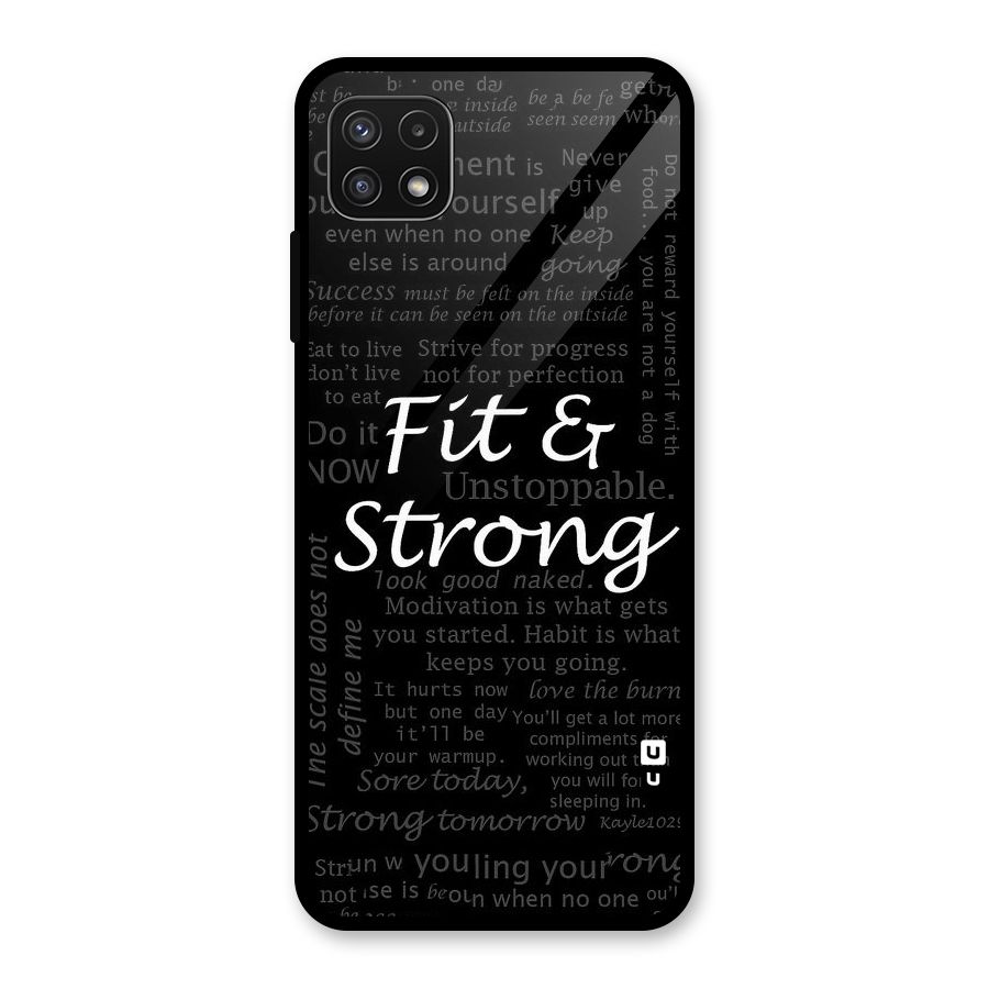 Fit And Strong Glass Back Case for Galaxy A22 5G