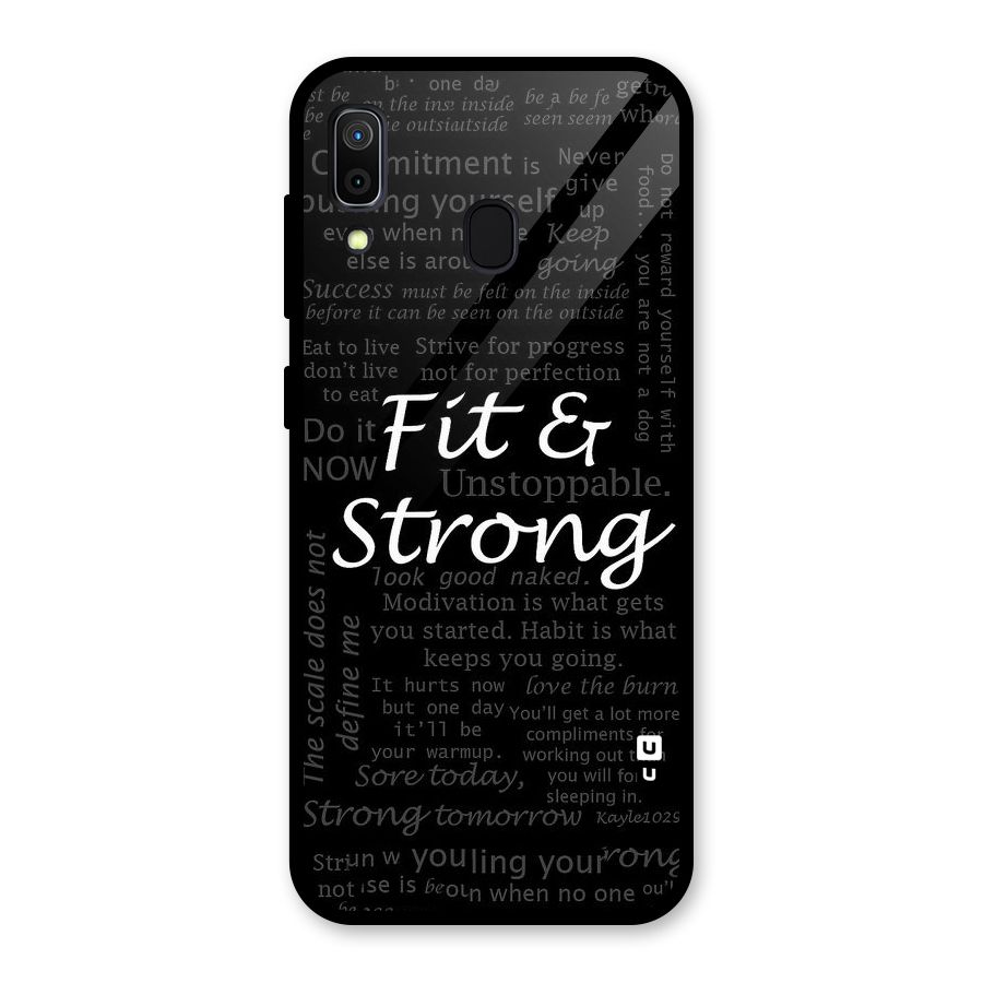 Fit And Strong Glass Back Case for Galaxy A30