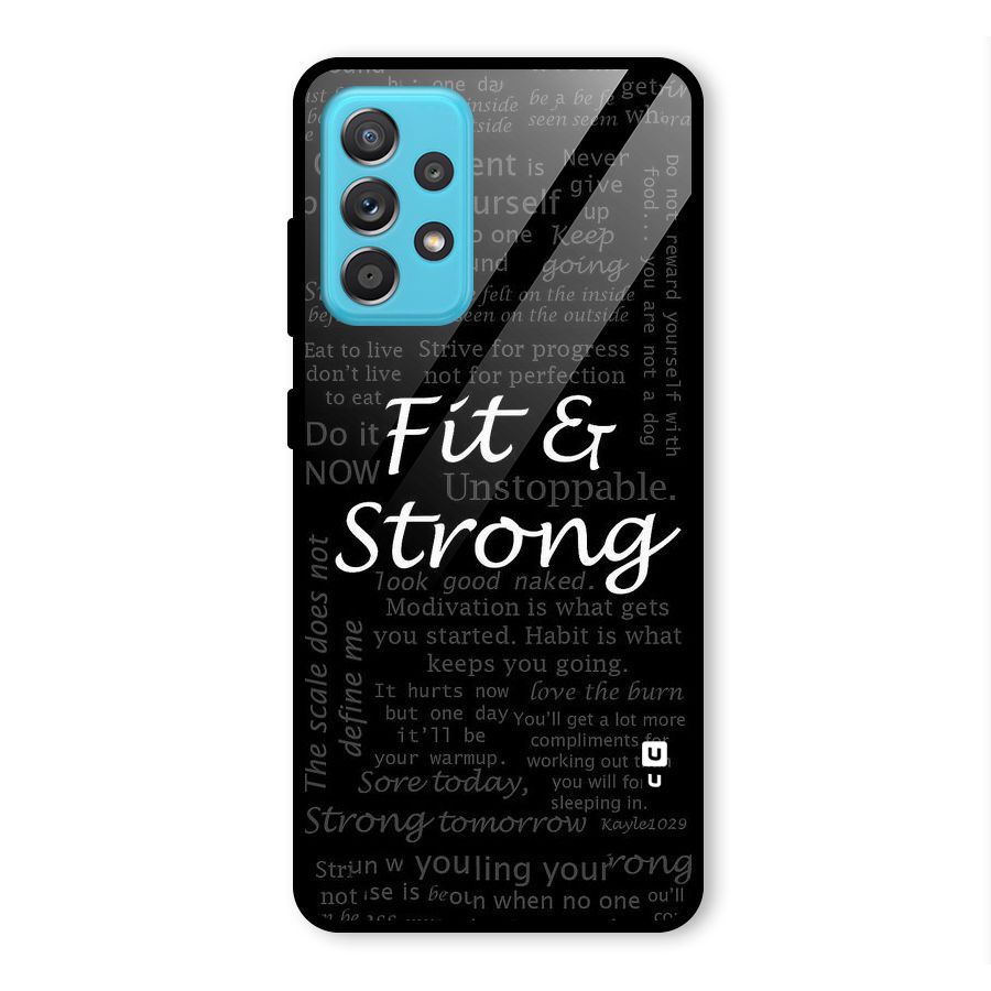 Fit And Strong Glass Back Case for Galaxy A52