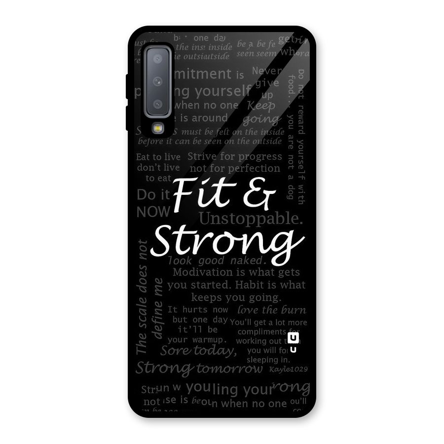 Fit And Strong Glass Back Case for Galaxy A7 (2018)