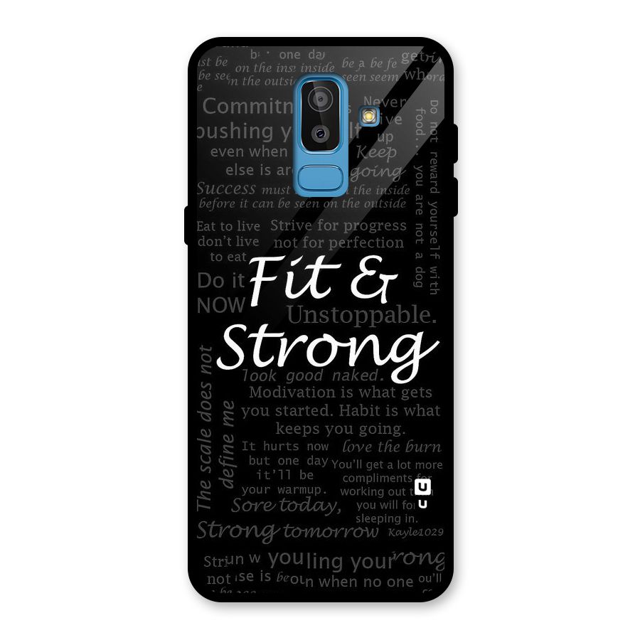 Fit And Strong Glass Back Case for Galaxy J8