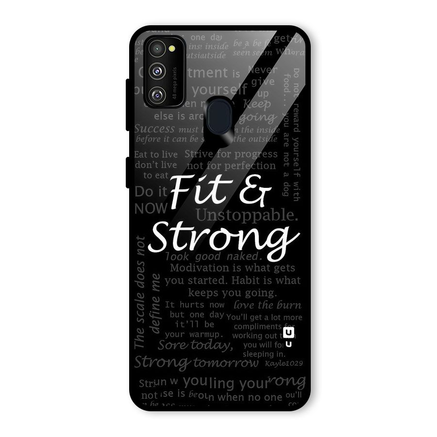 Fit And Strong Glass Back Case for Galaxy M30s