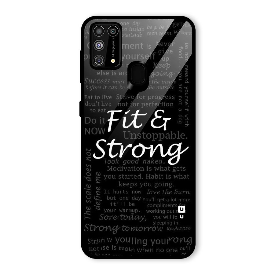 Fit And Strong Glass Back Case for Galaxy M31