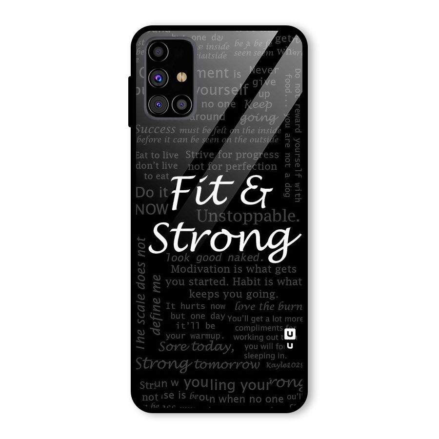 Fit And Strong Glass Back Case for Galaxy M31s