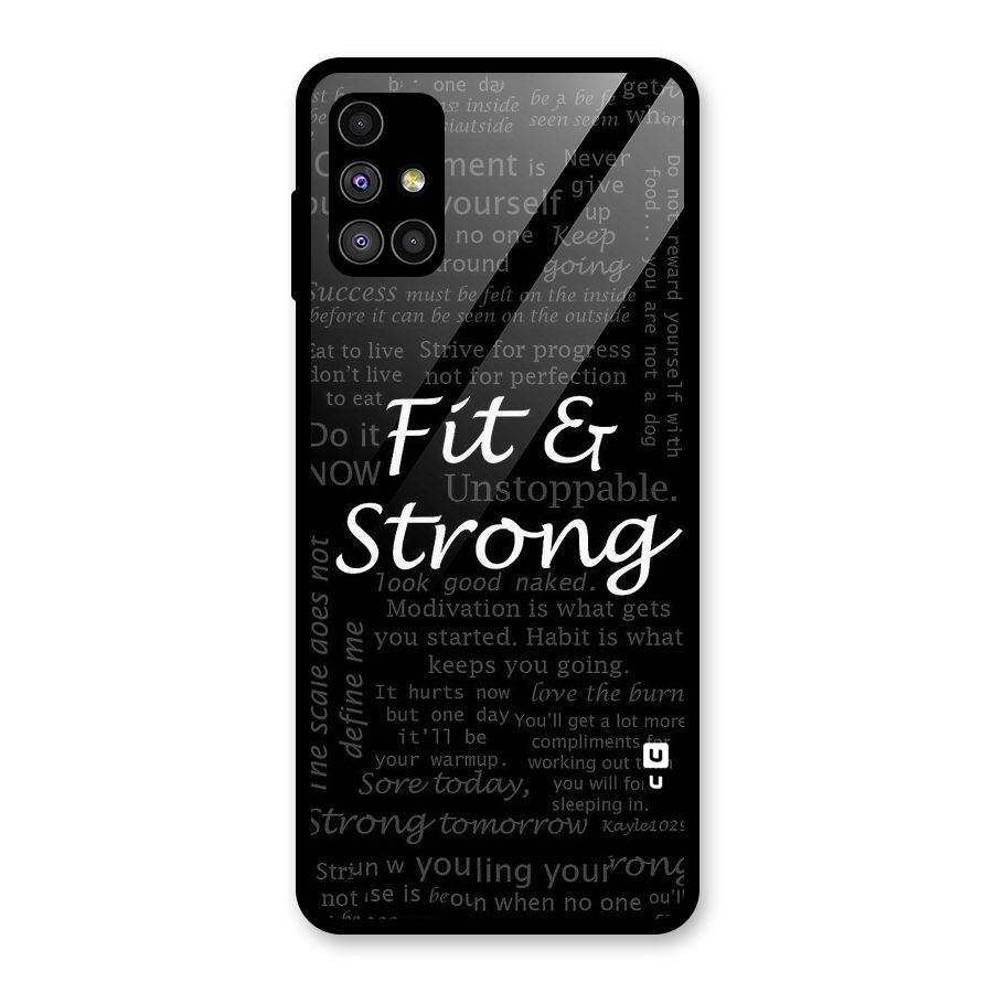 Fit And Strong Glass Back Case for Galaxy M51