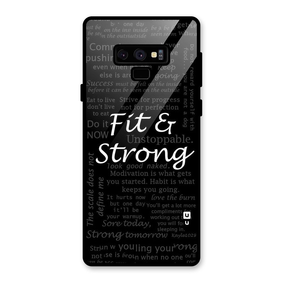 Fit And Strong Glass Back Case for Galaxy Note 9