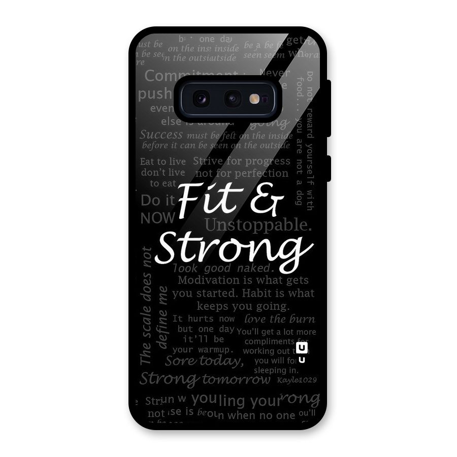 Fit And Strong Glass Back Case for Galaxy S10e
