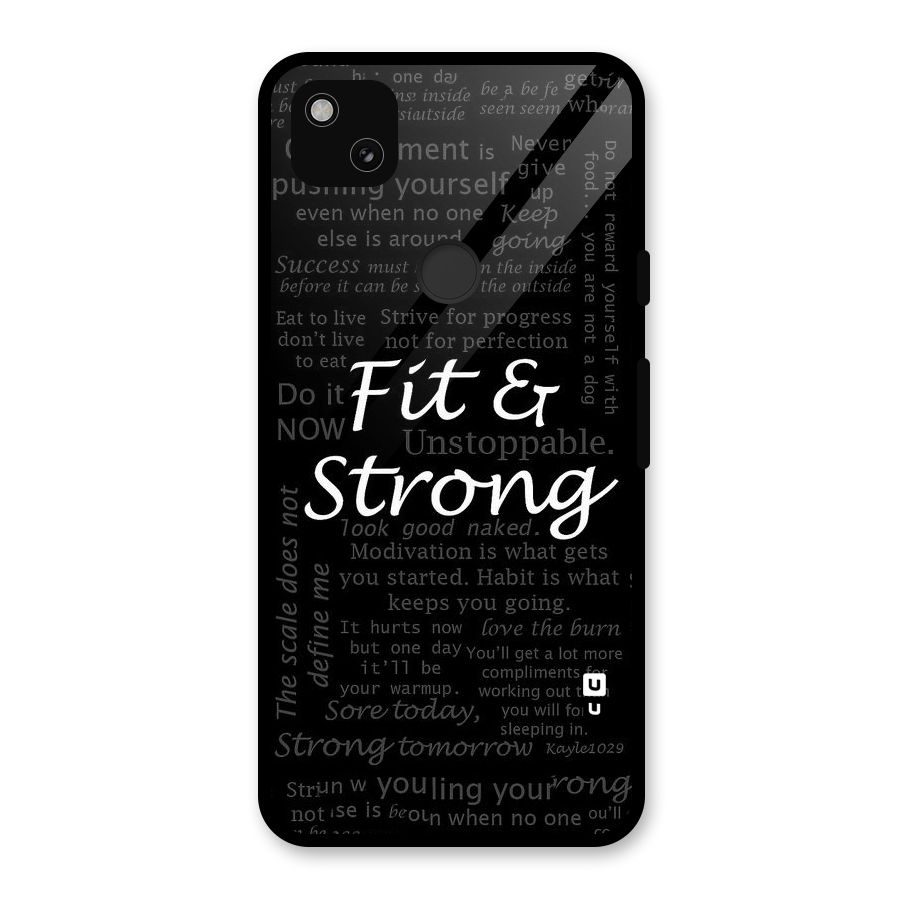 Fit And Strong Glass Back Case for Google Pixel 4a