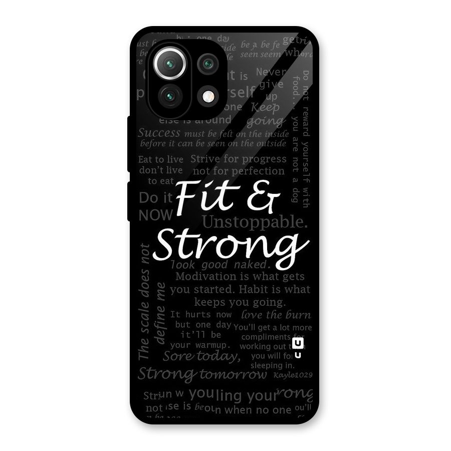 Fit And Strong Glass Back Case for Mi 11 Lite