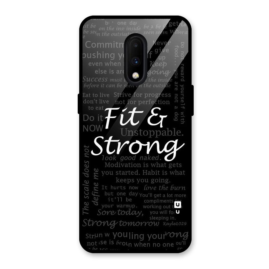 Fit And Strong Glass Back Case for OnePlus 7