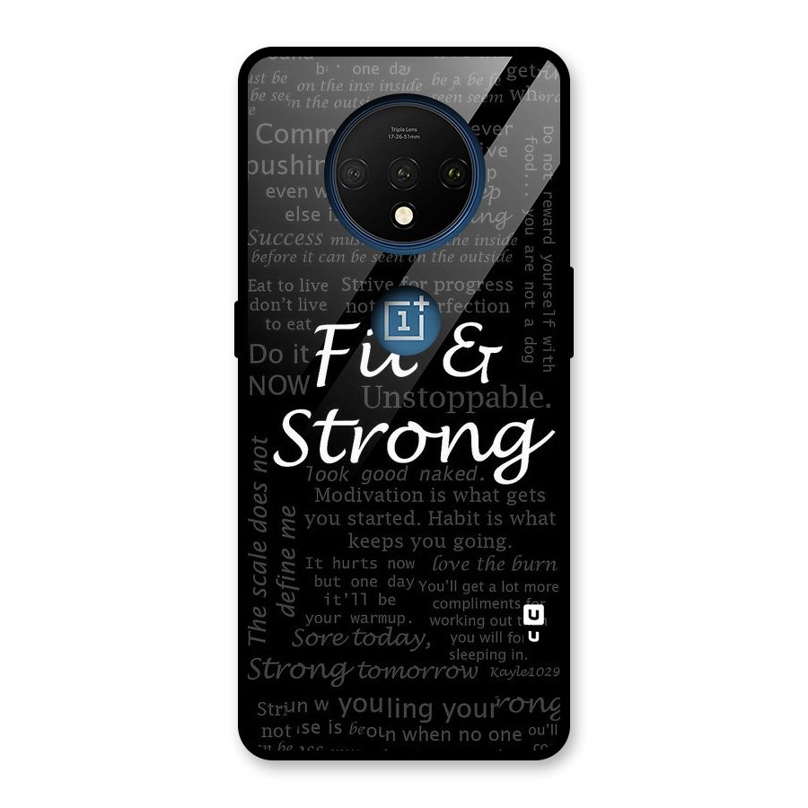 Fit And Strong Glass Back Case for OnePlus 7T