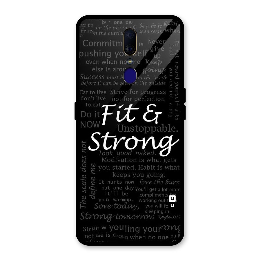Fit And Strong Glass Back Case for Oppo F11
